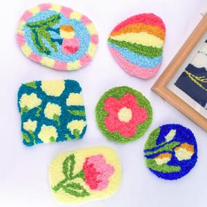 Punch ago ricamo tulipano tema fai da te sottobicchiere Making Kit artigianale filato arte per <span class=keywords><strong>il</strong></span> tempo libero e <span class=keywords><strong>passatempo</strong></span> creativo - Product Image 3