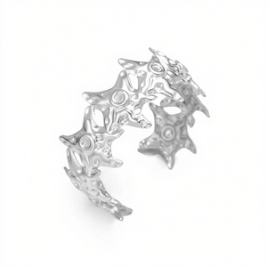 Amy Amy Star <b>Cuff</b> <b>Bracelet</b> <b>Silver</b> Plated Zinc Alloy Women's Punk Party Fashion Jewelry B1033 - Product Image 3