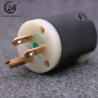 Prises d'alimentation CA YIVO HIFI Audio 15A 250V, plaqué laiton or ou cuivre rouge, 3 broches, connecteur d'alimentation IEC mâle/femelle, prise jack