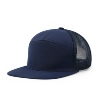 Gorra Trucker de Malla Snapback de 7 Paneles con Visera Plana Richardson, 100% Algodón, Lona de Moda, Unisex, Venta al por Mayor