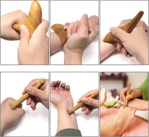 Alat Pijat Kaki Kayu Segitiga Gua Sha 2PCS, Pemijat Refleksi, Pereda Nyeri Otot, Promo Hot Sale - Product Image 3