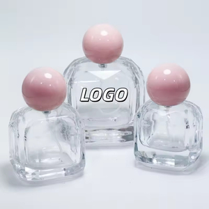 Best Price Empty pink Cute Crimp Perfume Oil <b>Bottle</b> 30ml 50ml 100ml Round Perfume <b>Bottle</b> With Packing Box - Product Image 1