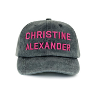 Vintage Wasbare 100% Katoenen Gedragen Look Geborduurde Letterpatroon 6-Panel Baseball Caps voor Unisex Volwassenen - Groothandel