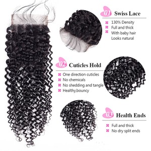 Cheveux brésiliens vierges à cuticules alignées, bouclés crépus, avec closure frontale en dentelle HD, extensions <span class=keywords><strong>de</strong></span> cheveux humains indiens, produits phares - Product Image 4