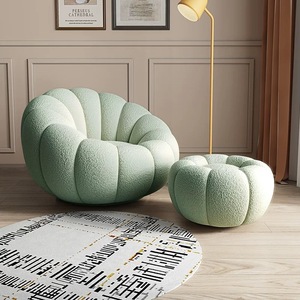 Chaise de salon nordique Teddy tissu de laine canapé monoplace de luxe chaises longues d'appoint <span class=keywords><strong>fauteuil</strong></span> paresseux - Product Image 5