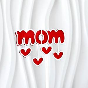 Ychon Best Mom Eve Acrylique Gâteau Toppers Or Rouge Rose Fête Des Mères Fournitures De Cuisson Je T'aime <span class=keywords><strong>Maman</strong></span> Gâteau Toppers Cadeaux Décoration - Product Image 2