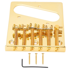 Puente de <span class=keywords><strong>guitarra</strong></span> de 6 cuerdas con ranura para pastilla single coil para <span class=keywords><strong>guitarra</strong></span> eléctrica TL <span class=keywords><strong>Telecaster</strong></span>, dorado - Product Image 2