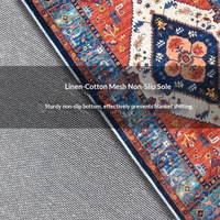 Tapis en velours polyester de style ethnique, grande surface, pour salon et chambre, motif géométrique abstrait, lavable en machine, haut de gamme