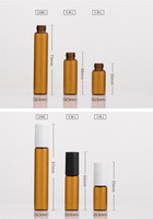 Rouleau ambré personnalisé sur bouteille en verre 3ml 5ml 10ml testeur d'échantillon huile de parfum massage des yeux bille roulante pour emballage cosmétique