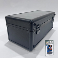 Étui de rangement de luxe pour cartes gradées avec fenêtre, en mousse EVA, support professionnel pour cartes PSA BGS SGC, mallette de transport en aluminium pour cartes à collectionner