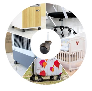 Hersteller 1,5 Zoll PP Lenkrollen 40 mm Antik-Messing-Farbe Kugelrad-Rollen mit Schaft - Product Image 6