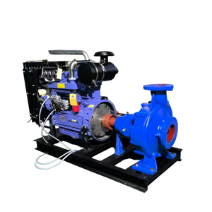 Bomba de agua centrífuga de succión final de una etapa accionada por motor de fábrica para irrigación agrícola y desagüe de inundaciones, con certificación CE - Product Image 1