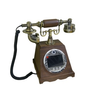 Téléphone livre d'or vidéo vintage en bois 1080P pour cabine téléphonique londonienne, livre d'or vidéo antique pour les fêtes de mariage - Product Image 4