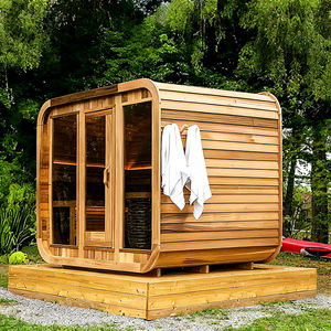 Sauna extérieur écologique en forme de cube pour le yoga et le bien-être, cabine de sauna en bois préfabriquée pour jardin, <span class=keywords><strong>spa</strong></span> de luxe à domicile - Product Image 5