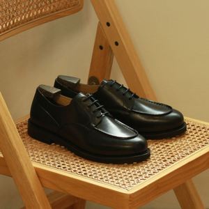 Chaussures Derby montantes en cuir, style Workwear American Vintage Americana, à bout carré japonais, légères, respirantes, antidérapantes et polyvalentes - Product Image 5