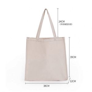 Bolsa de Tela Ecológica Reutilizable con Logotipo Personalizado, Bolsa de Compras de Lona de Calicó Orgánica, Gruesa, 100% Algodón - Product Image 2