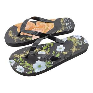Chanclas Personalizadas con Foto Impresa, Recuerdo de Boda, Sandalias de Playa con Diseño Floral, Pantuflas con Diseño Personalizado, Regalo de Fábrica - Product Image 1