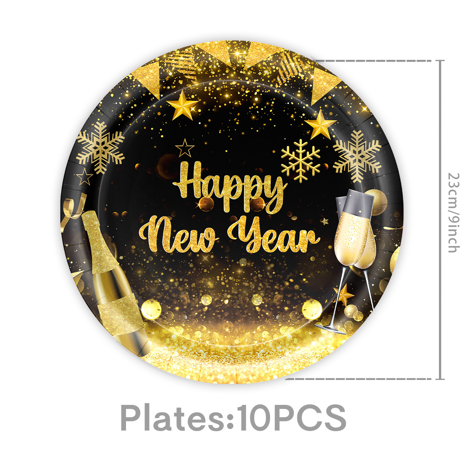 Platos coloridos de 9 pulgadas