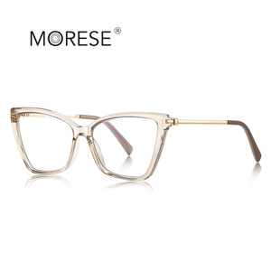 แว่นตาผู้หญิง MORESE 2234 TR90 ทรงเรียบง่าย กรอบทรงผีเสื้อ สีแดง ตัดแสงสีฟ้า ลายสัตว์ ดีไซน์ทรงสี่เหลี่ยมเต็มกรอบ - Product Image 5