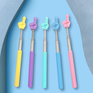 Puntero telescópico de acero inoxidable para lectura infantil, puntero de dedo, puntero para pizarra, varita de enseñanza para profesores - Product Image 1