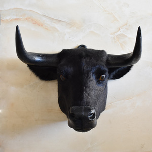 Testa di Mucca Simulata in Pelliccia Sintetica da Appendere, Design Moderno, Dimensioni e Colore Personalizzabili per <span class=keywords><strong>Bar</strong></span>/Soggiorno, Decorazione Natalizia per la <span class=keywords><strong>Casa</strong></span> - Product Image 4