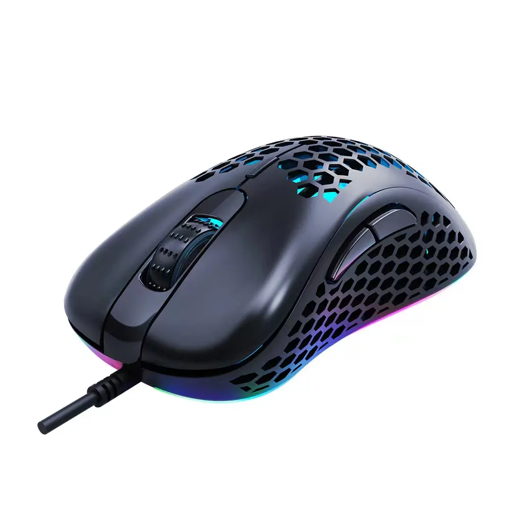 コンピューターゲーム用の新製品RGB有線ゲーミングマウスUSB軽量バックライト付きゲーミングマウス
