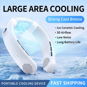 4000mAh USB Rechargeable 360 Degree Cooling Personal <b>Neck</b> Fan Quiet Wearable Bladeless Air <b>Cooler</b> for Home Use - Product Image 3