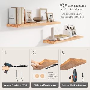 Gỗ Nổi Cho Tường Dày Bằng Gỗ Kệ dang dở, Nhiệm Vụ Nặng Nề Giữ Cho Phòng Khách Phòng Ngủ Văn Phòng Cuốn Sách Lưu Trữ Trang Trí Nội Thất - Product Image 3