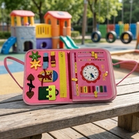 Livre d'activités en feutre pour tout-petits, livre silencieux Montessori, apprentissage précoce, livre sensoriel réutilisable avec autocollants magiques, jouets d'activités pour enfants, cadeaux