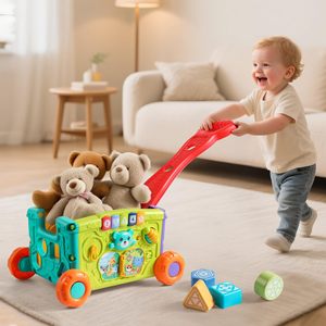 EPT Nuevo Carro de Actividades Musicales Educativo Multifuncional, Bloques de Construcción, Asistente para Caminar para Niños Pequeños, Andador para Bebés - Product Image 1