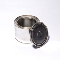 Kaleng lilin hitam Matte 8oz, toples lilin kosong dengan tutup Dekorasi wadah logam emas untuk pembuatan lilin DIY