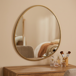 Miroir mural de luxe en laiton avec motif martelé pour la décoration de la maison, de la chambre et de la zone de dressing - Product Image 1