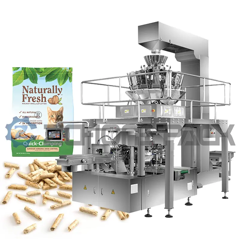 Multi head Wiege granulat Verpackungs maschine Bentonit Kristall Tofu Katzenstreu Produkt verpackungs maschine