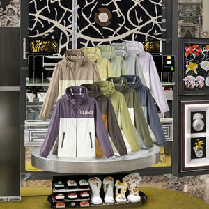 Chaqueta Deportiva Impermeable con Capucha y Logotipo Personalizado, 100% Nailon, Alta Calidad, Cierre Completo, Cortavientos, Informal, Verano - Product Image 3