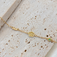 Collar EManco con Letra E Personalizada, Dije de Flor Rosa, Cadena de Cable Chapada en Oro, Joyería Moderna para Uso Diario, Cumpleaños, Aniversario, Festivales