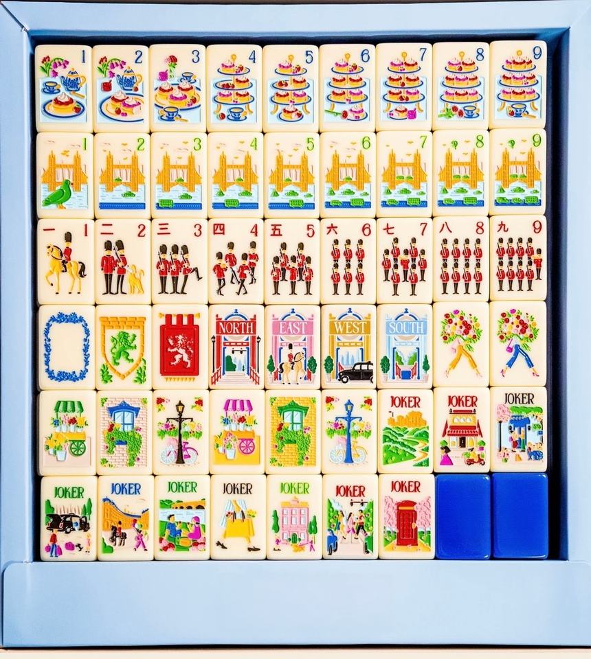 Luxury American Mahjong Tiles 160 Piece 3 Layer Acrylic with 33 Inch ...