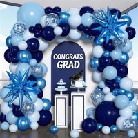 Fournitures de décoration pour fête de remise de diplôme, ballons en latex biodégradables et ballons en feuille d'aluminium, kits d'arche de ballons pour cérémonie