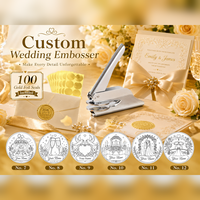 Timbres à embosser en métal personnalisés pour les faveurs de mariage, l'utilisation au bureau, les décorations de table, les embellissements d'invitations