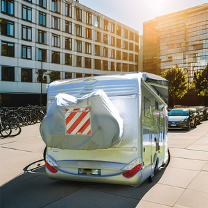 <span class=keywords><strong>Housse</strong></span> de protection universelle imperméable <span class=keywords><strong>pour</strong></span> porte-vélos de <span class=keywords><strong>camping</strong></span>-<span class=keywords><strong>car</strong></span>, noire/grise, grande taille, avec protection UV, en polyester Oxford, OEM - Product Image 2