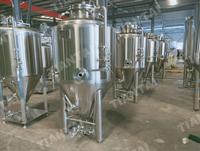 Fermenteur conique à double paroi en acier inoxydable 304 de 2 Bbl avec port de brassage à sec, cuve sous pression pour la fabrication d'alcool