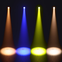 Projecteurs LED COB à tête mobile 400W avec zoom, couleurs bleu, jaune, blanc et blanc chaud