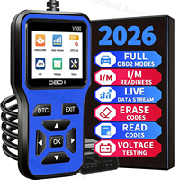 Escáner OBDII V500, Lector de Códigos de Auto, Herramienta de Diagnóstico de Motor, Consulta de DTC, Monitor de Datos en Tiempo Real, Comprobación de Listo para Inspección I/M, Probador de Voltaje
