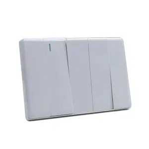 US Standard Modern Luxury White Color 3 Gang 1 2 3 Way Electric Wall Switches For Apartment