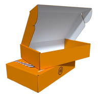Caja de Cartón Corrugado Rígido Personalizada con Relieve y Laminado Mate, Caja de Cartón Plegable Reciclable para Embalaje de Ropa