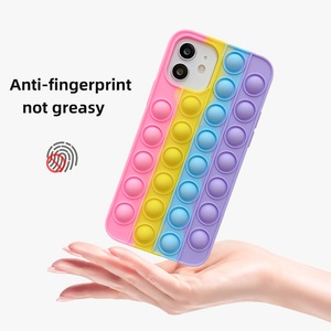 Funda Pop It para Teléfono, Funda de Silicona Antigolpes con Protección de Color, Carcasa de TPU para Teléfono Celular, para iPhone 12 13 - Product Image 1