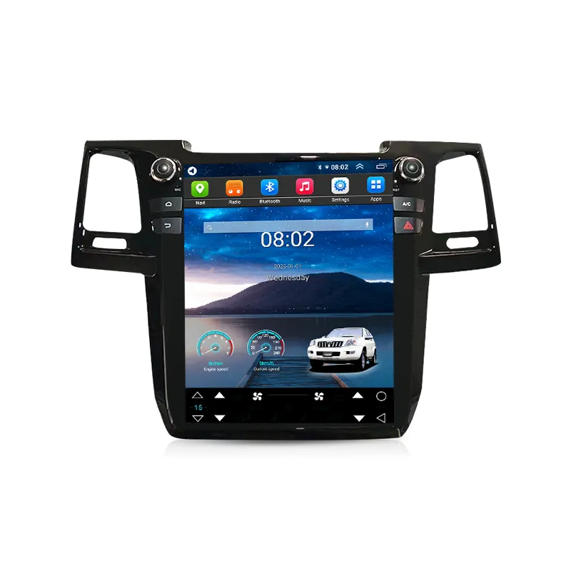 Für Toyota Fortuner Hilux Revo 2008-2015 Carplay Android 11 Tesla Bildschirm Auto Multimedia Player Head Unit GPS Audio Radio Auto