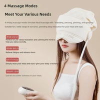 Appareil de massage de la tête rechargeable haut de gamme avec télécommande filaire, chauffe-yeux et aide au sommeil