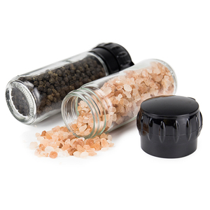Moulin manuel en plastique pour sel, poivre et épices avec récipient en verre – <span class=keywords><strong>Broyeur</strong></span> à main en verre - Product Image 5