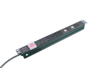 PDU 1U 19 pouces pour montage en rack, multiprise 6 voies avec ports de charge USB, unité de distribution d'alimentation pour armoire de serveur