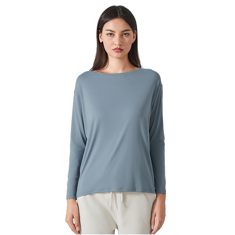 Newest Women's Sportswear Breathable Elastic Loose Plain Tops Turtle Shell Design Inspired Spring Lulu Yoga Pilates Gym Casual